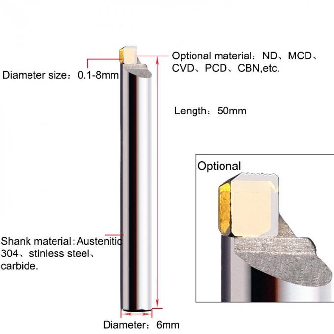 Side And Flat Lining EyeFish Effect 1.5mm CNC Diamond Tools 1