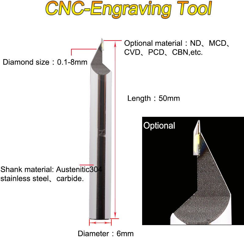 China Goldsmith Machine 8mm Diamond Cnc Engraving Mcd Tools factory